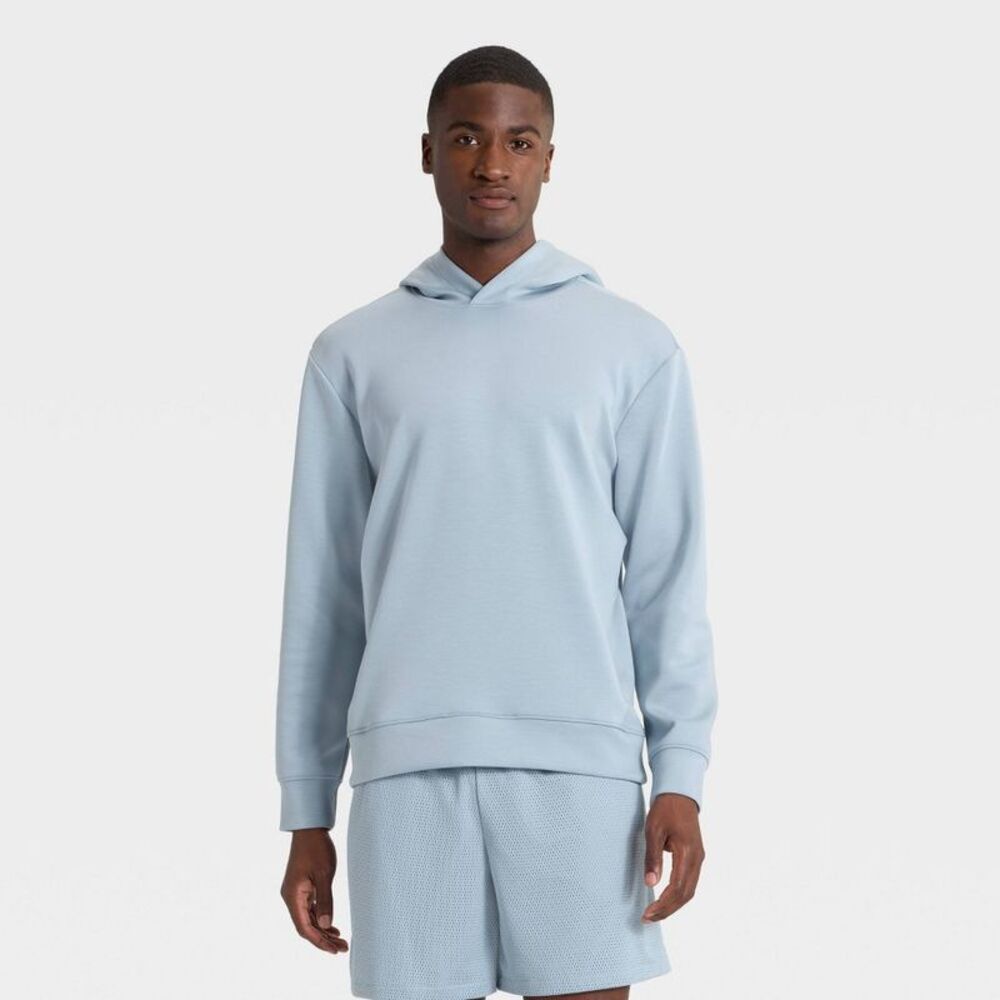 Men's Sleek Spacer Hoodie Sweatshirt - All In Motion Light Blue XXL